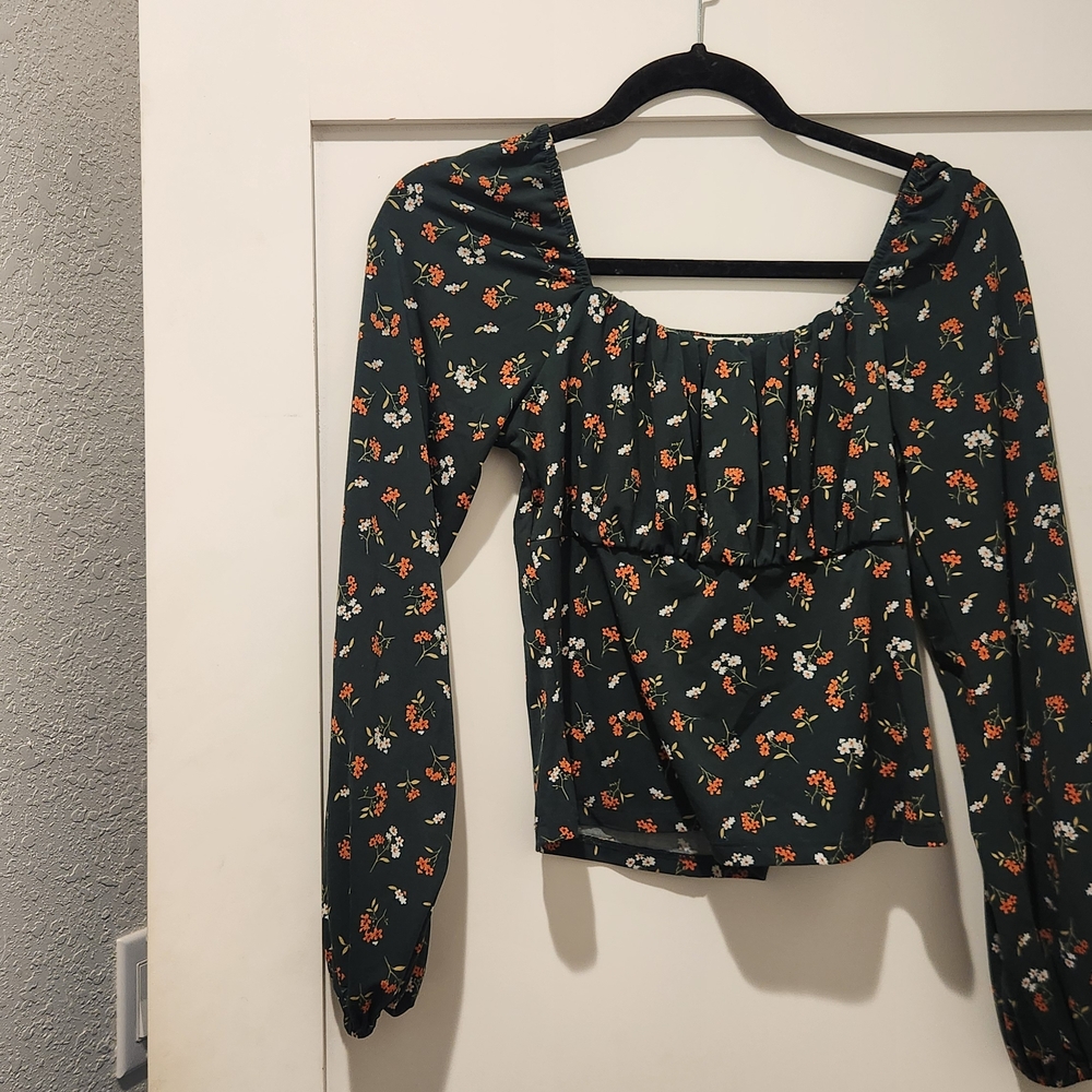 Floral Long Sleeve Women's Top